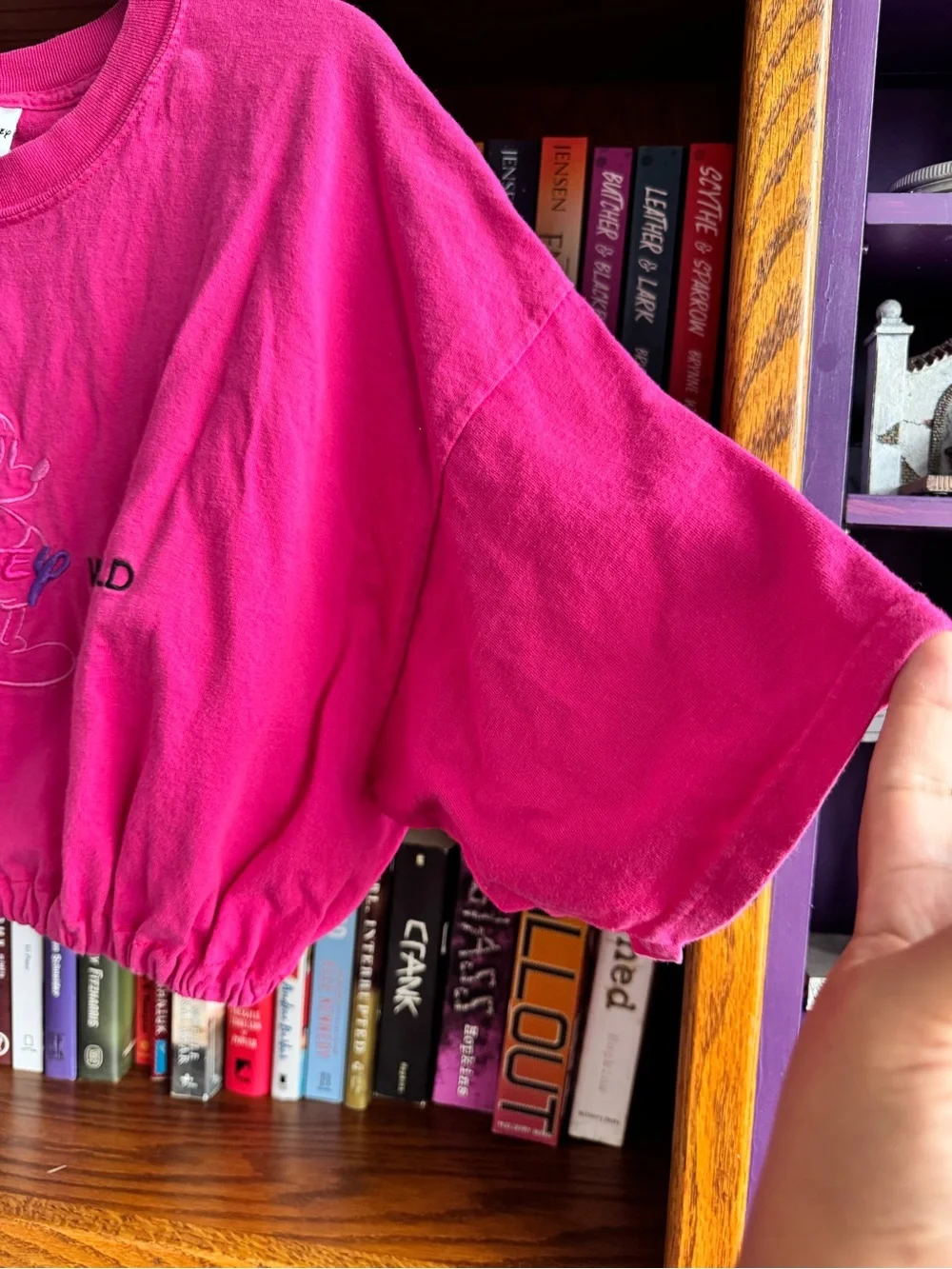 Disney Pink Cropped Walt Disney World T-Shirt